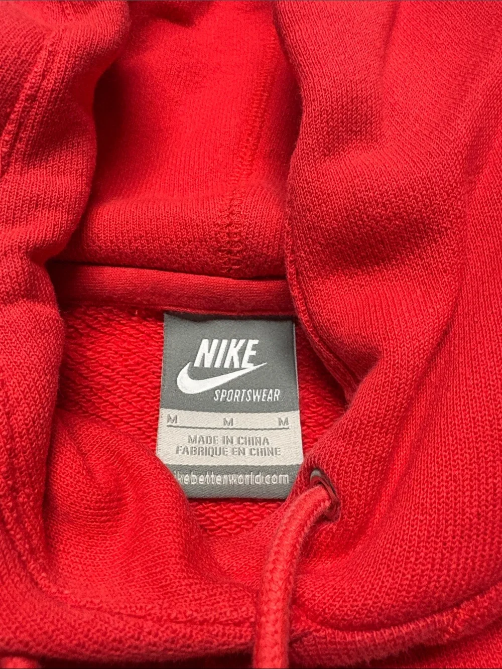 Nike Red Women’s Crewneck Hoodie with Black Logo